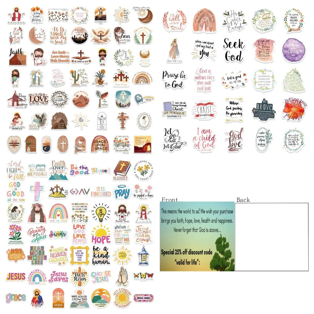 Set of 50 graffiti stickers with various random pattern designs for decorating personal items