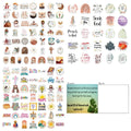 Set of 50 graffiti stickers with various random pattern designs for decorating personal items