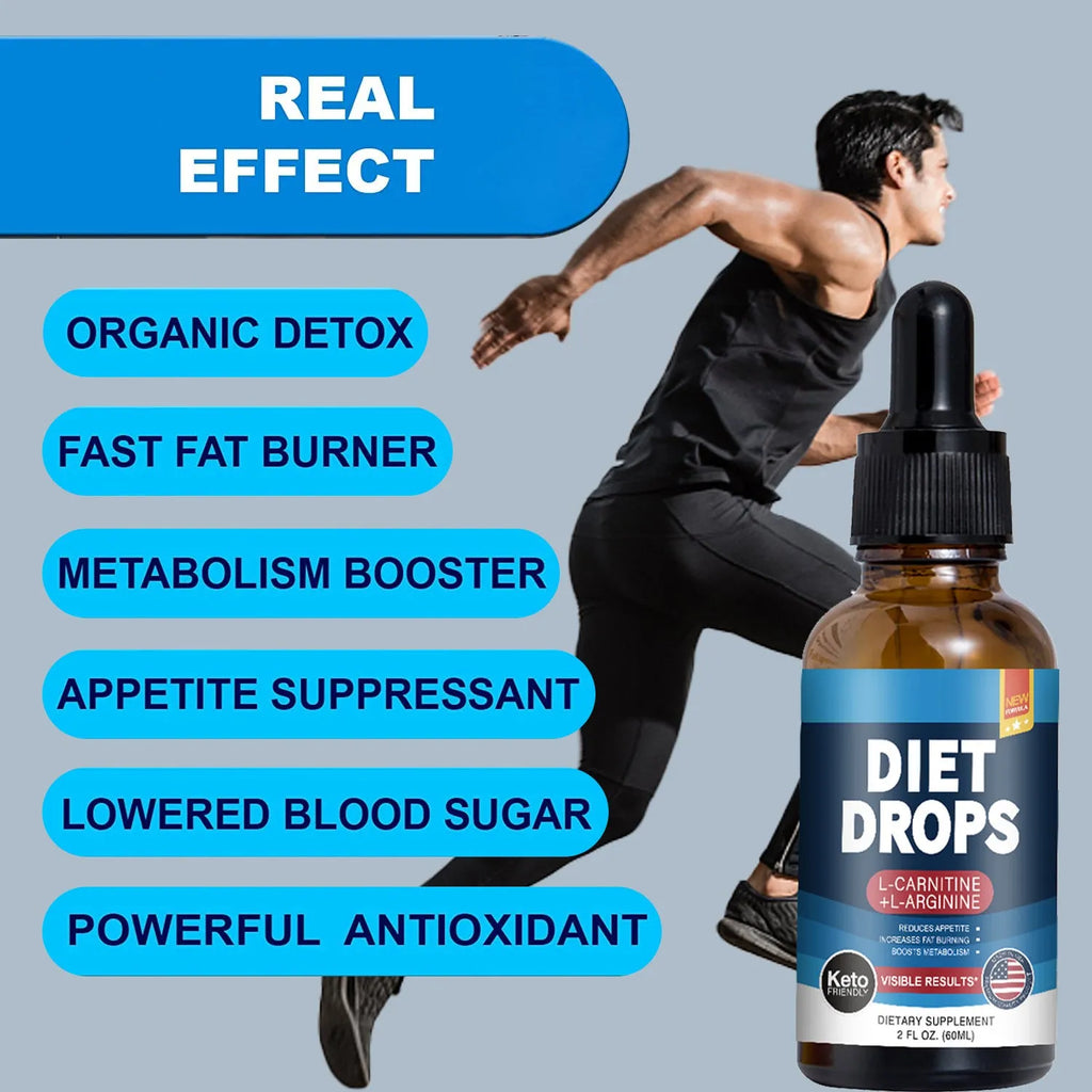60ml bottle of ketone drops liquid dietary supplement for body shaping support