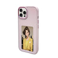 Graphite black TPU phone case for iPhone with NFC projection screen and four-colour E-ink display bracket.