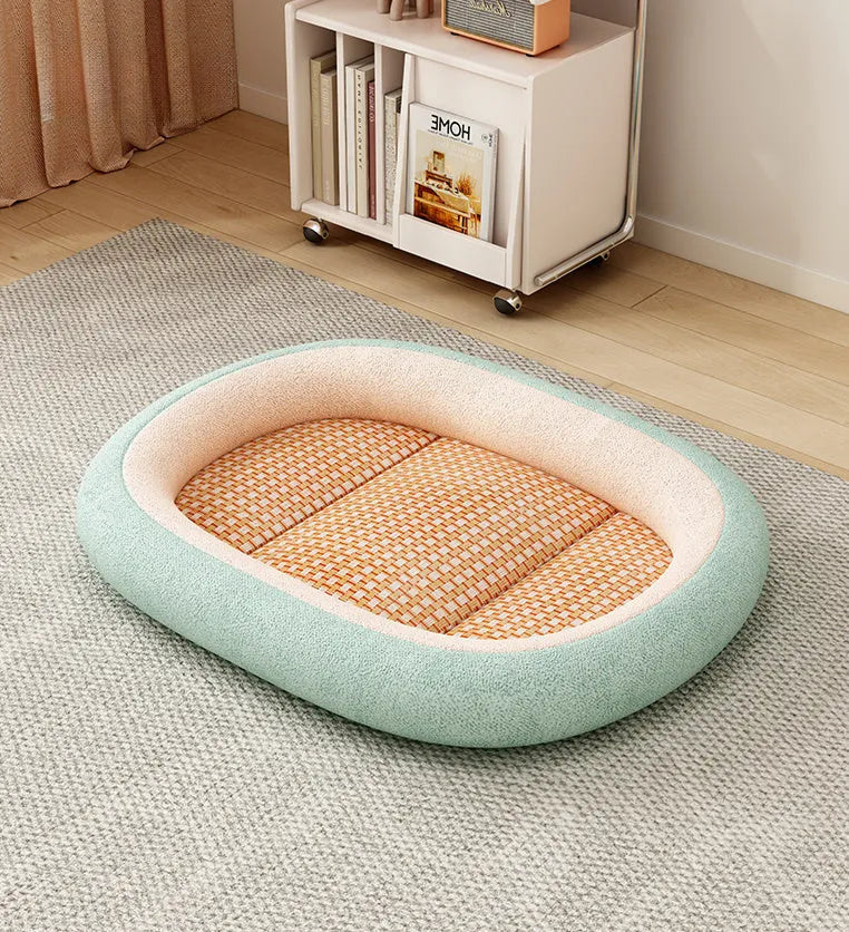 Detachable pet dog bed with removable cover in assorted colours and sizes