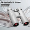 10x32 binoculars with wine red film coating in grey colour option showing compact design