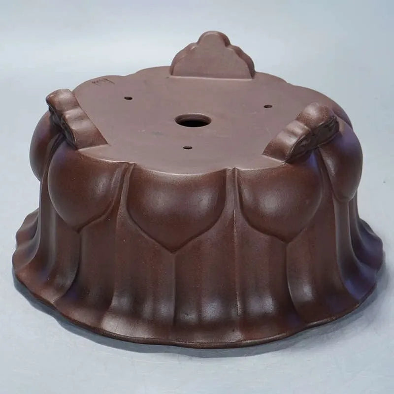 Antique-style purple sand succulent bonsai pot measuring 37cm wide, 37cm long, and 20cm high.