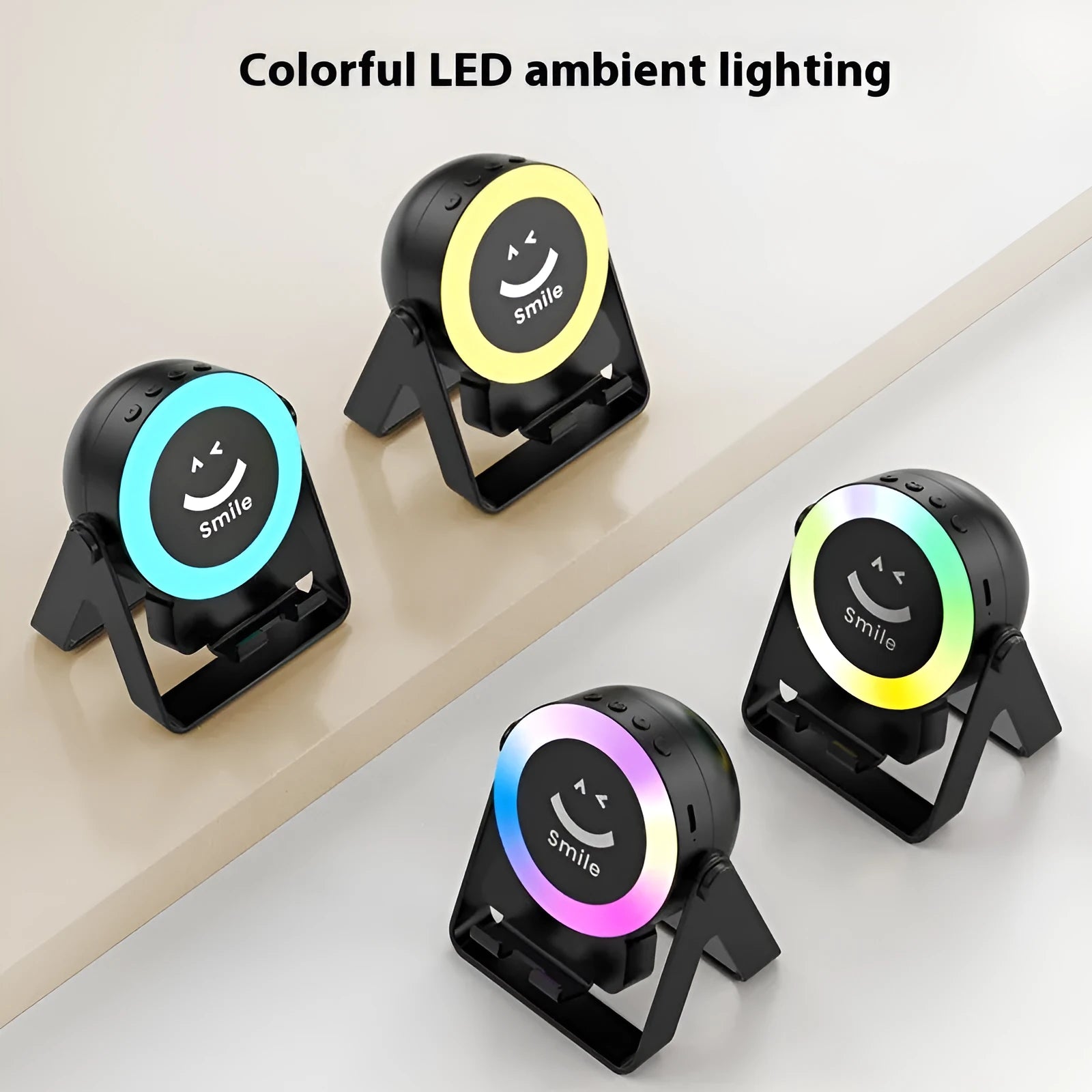 Black and white induction bracket rechargeable Bluetooth speaker with waterproof design
