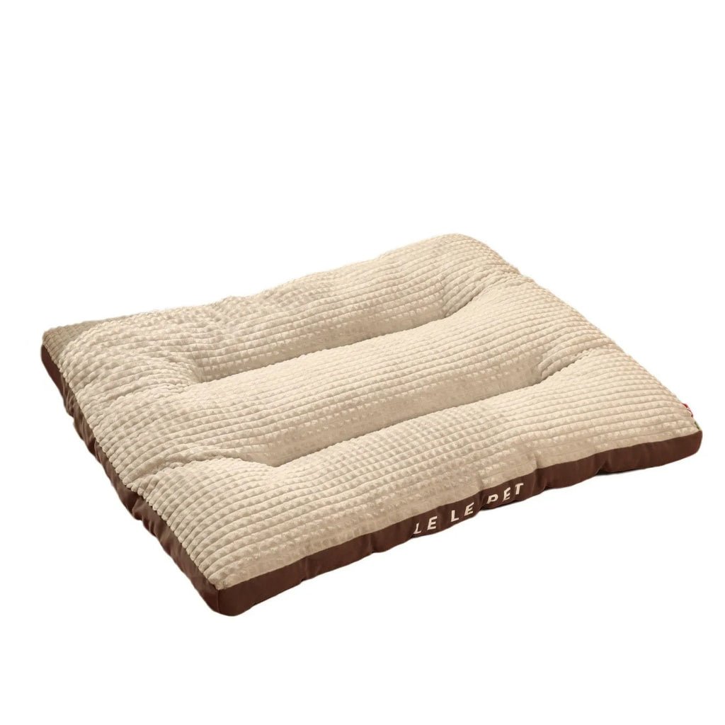 Soft fleece detachable pet blanket cushion bed for dogs and cats in coffee or green colour