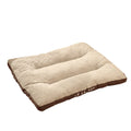 Soft fleece detachable pet blanket cushion bed for dogs and cats in coffee or green colour
