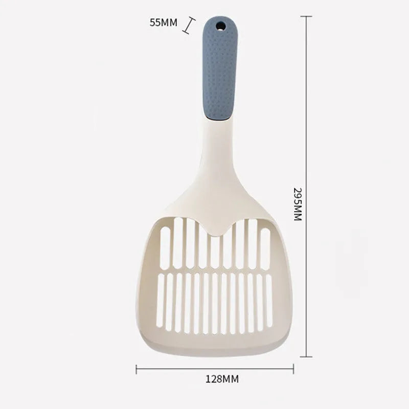 Stainless steel cat litter shovel with deep scoop for tofu litter cleaning
