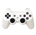 Wireless game controller for PS3 and PC in black, blue, red, and white colours with USB interface