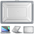 MacBook protective shell case in cold black, starry sky grey, elegant apricot and sapphire blue colours