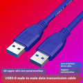 USB 3.0 public-to-public data cable for mobile hard disk boxes with nickel-plated connectors