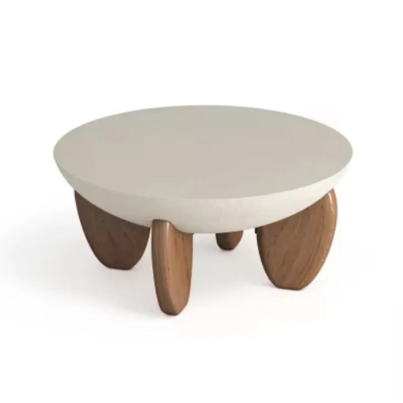 White solid wood adjustable height coffee table with storage, shown in a living room setting.
