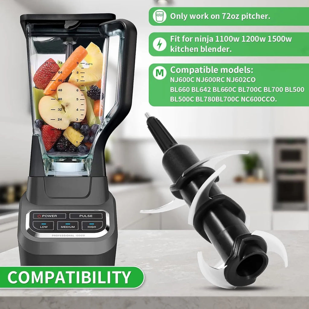 Stainless steel six-stack juicer blade replacement set with knife holder accessory
