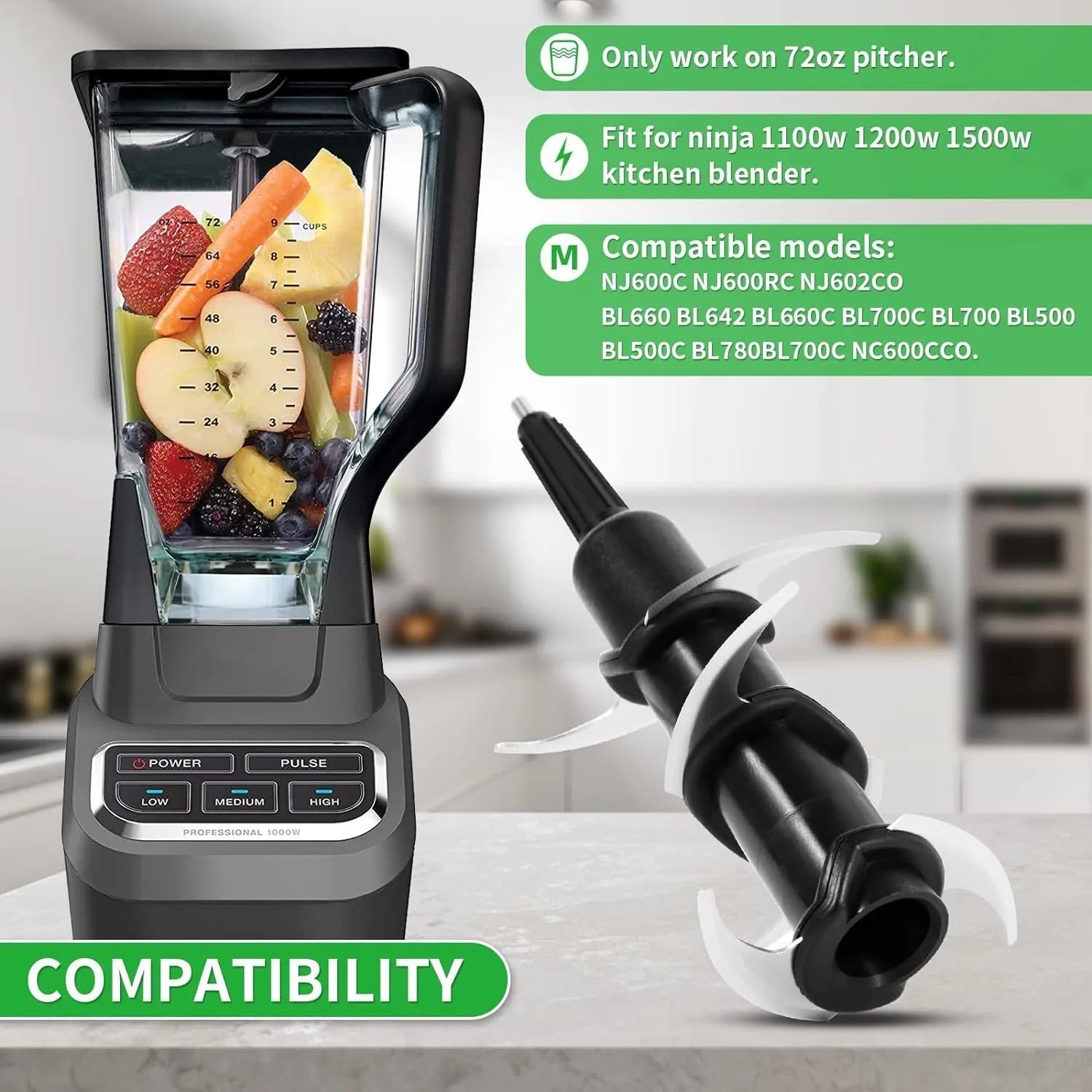 Stainless steel six-stack juicer blade replacement set with knife holder accessory