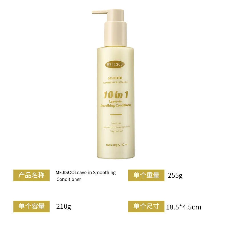 210g bottle of wash-free 10-in-1 hair conditioner for ladies with moisturising and anti-hair loss properties