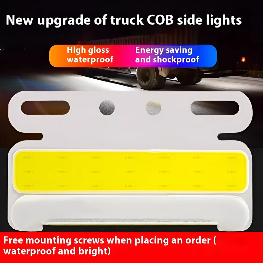 Waterproof truck side light with aluminium alloy housing and COB LED ground illumination
