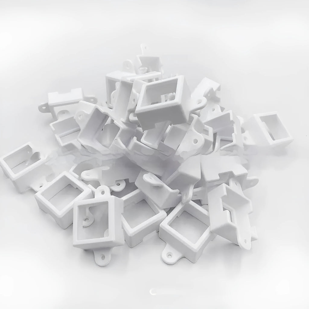 Small white plastic LED lampshade for a fixed bracket light, measuring 1.7 by 6 centimetres.