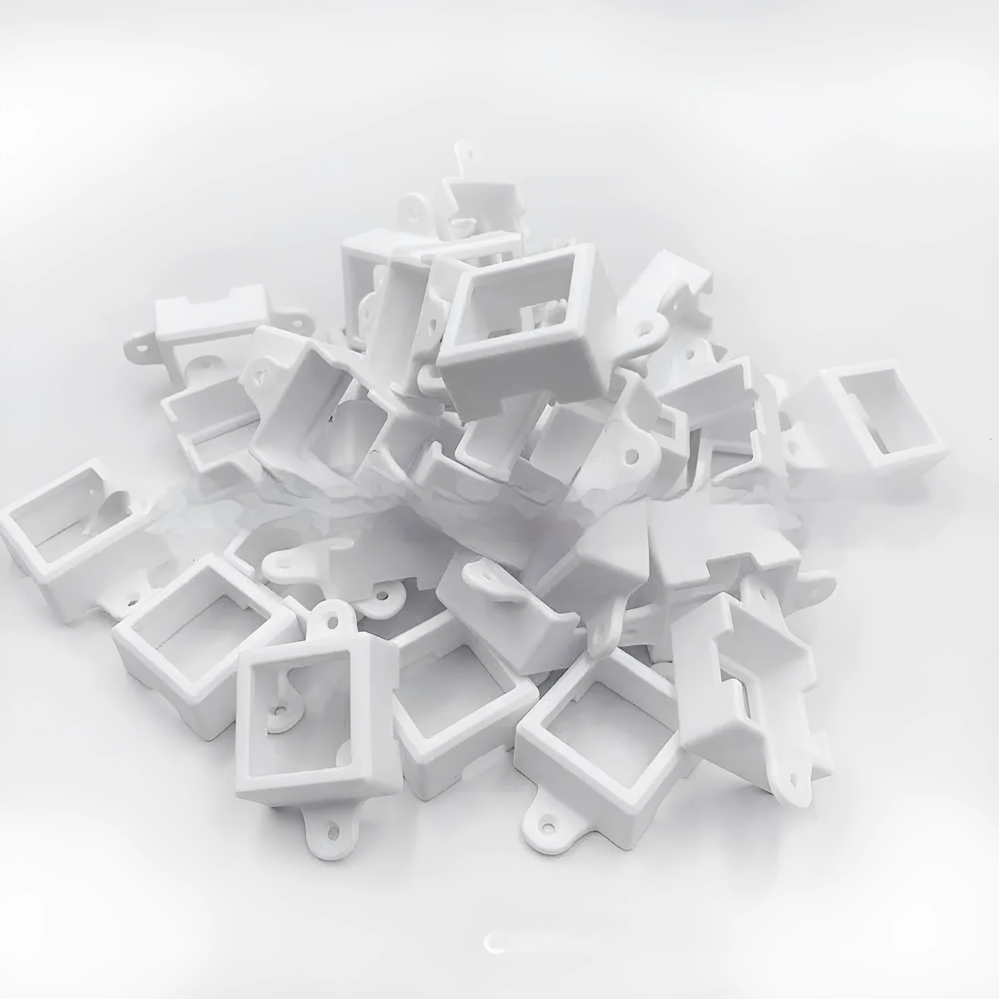Small white plastic LED lampshade for a fixed bracket light, measuring 1.7 by 6 centimetres.