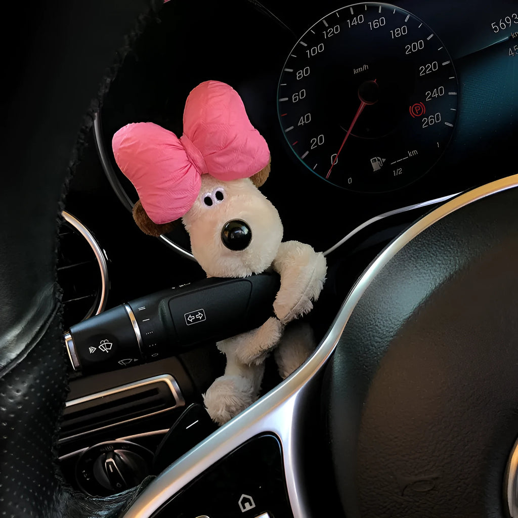 Cotton pilot dog pregnant block car decoration doll on dashboard with animal character design