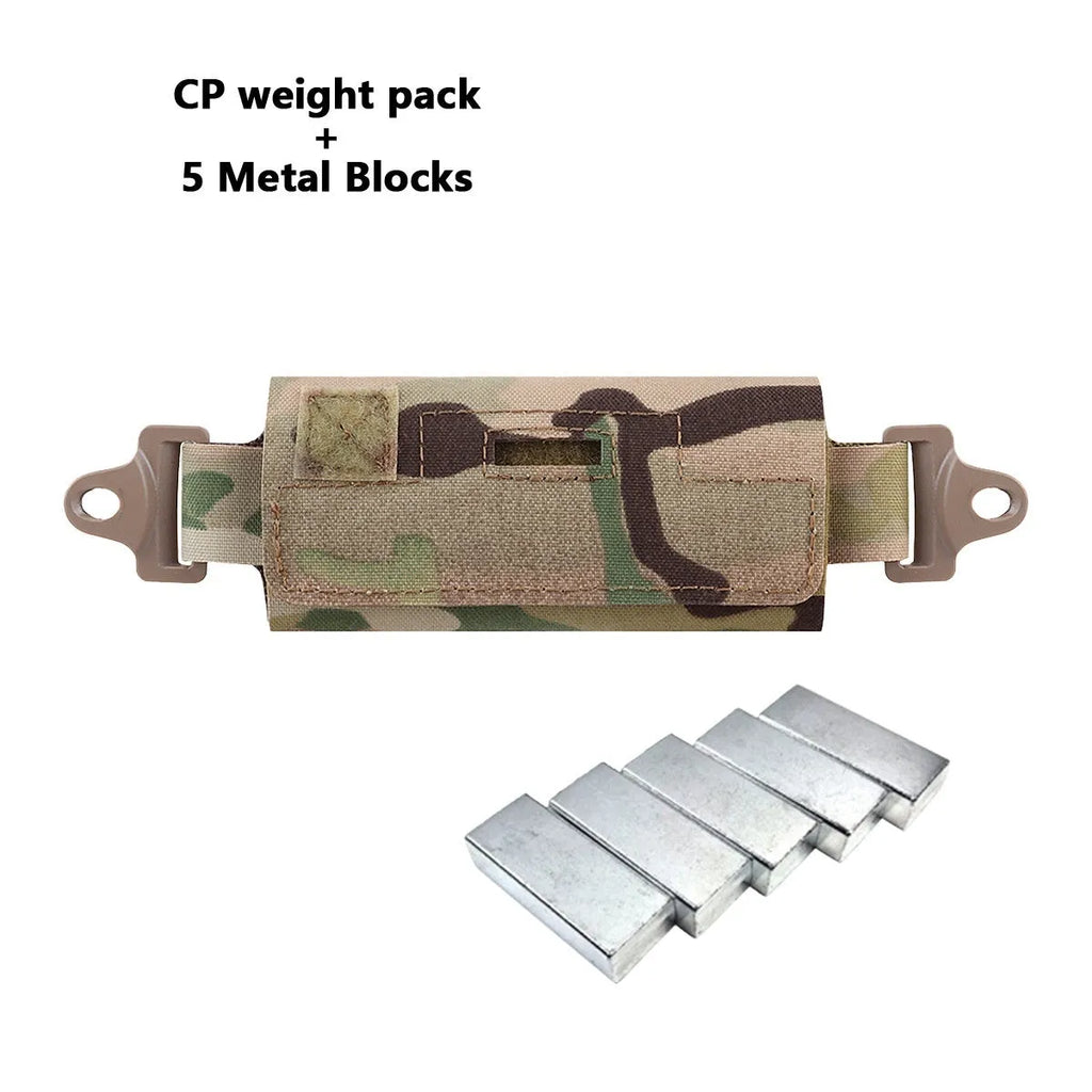 Outdoor Tactics Helmet Balance Weight Bag with five metal blocks in black colour