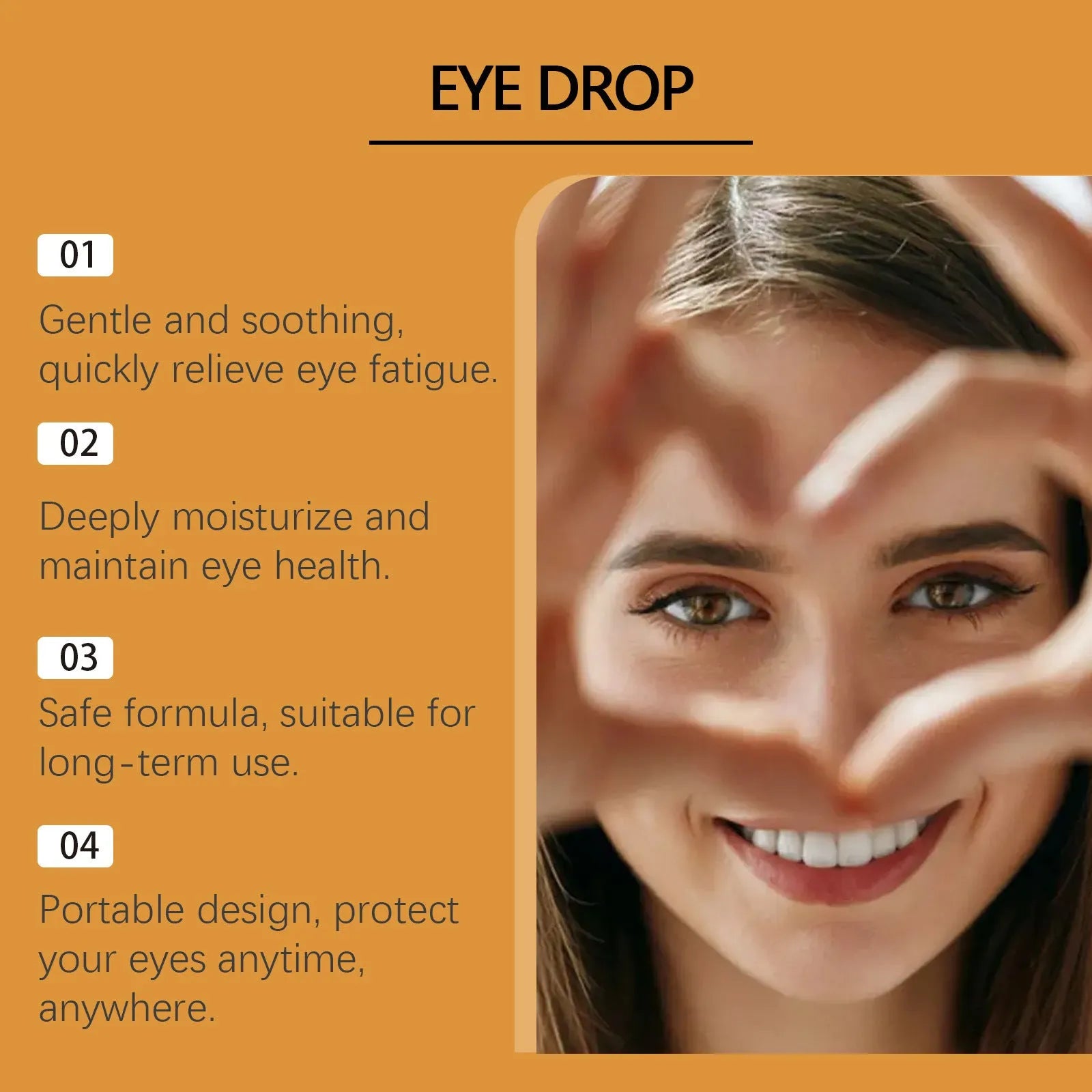 15ml bottle of honey eye drops with dropper for relieving dry eyes and fatigue