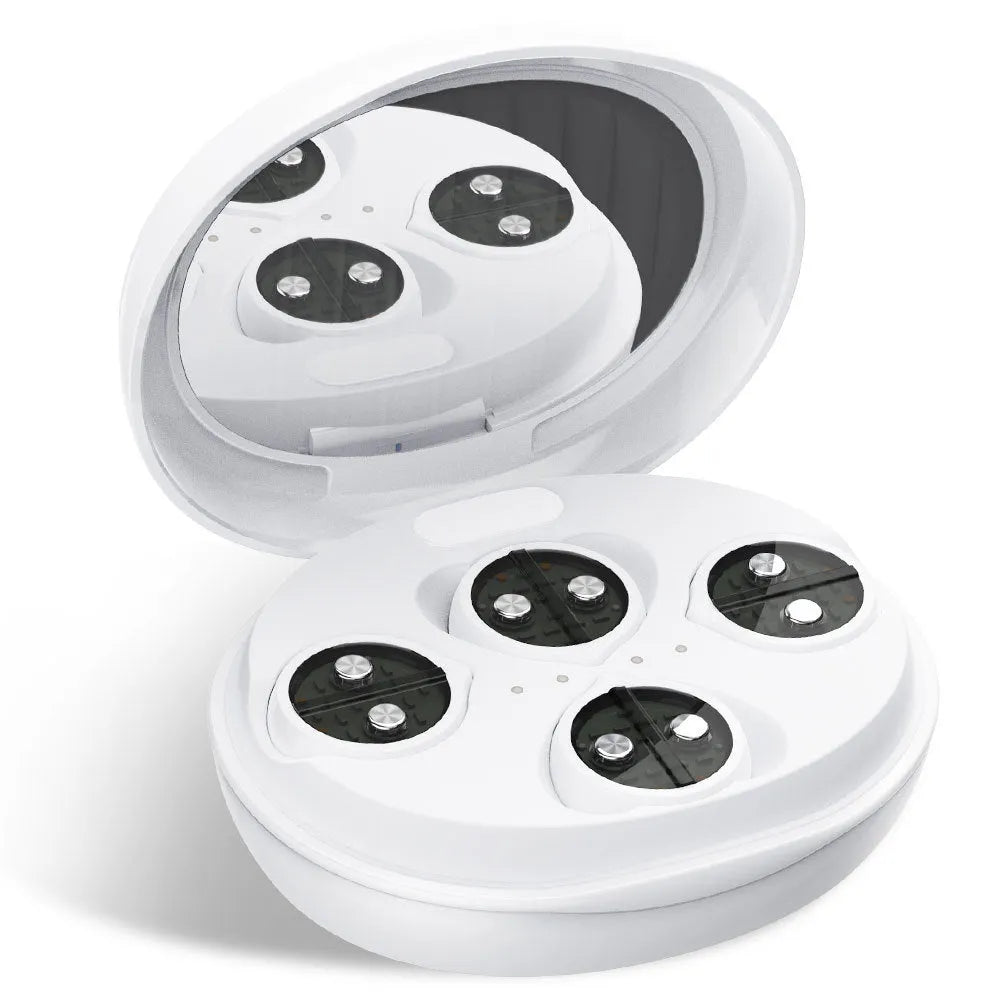White red light EMS wireless facial massager for eye area and dark circles treatment