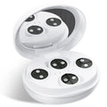 White red light EMS wireless facial massager for eye area and dark circles treatment