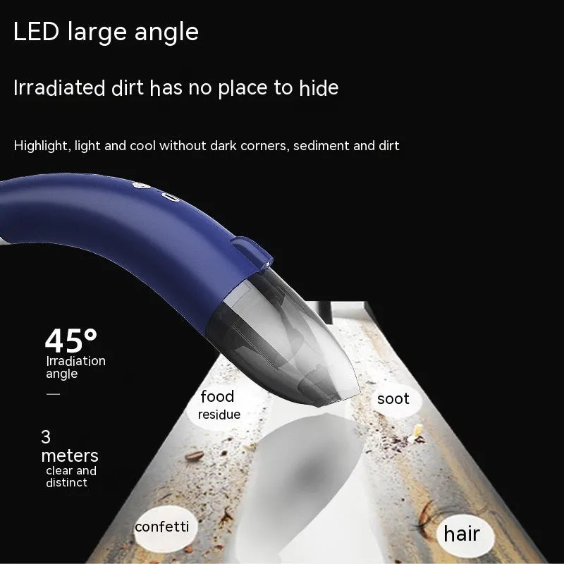 Handheld portable car vacuum cleaner with USB charging cable