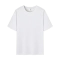 Men's pure cotton straight cut short sleeve t-shirt shown in a solid colour.