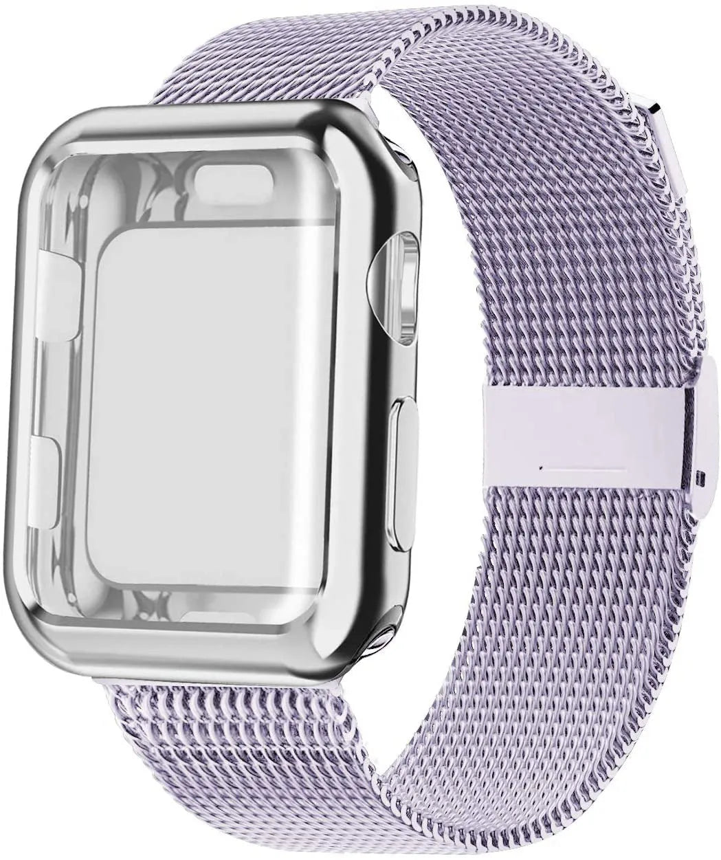 Magnetic Milanese metal band for Apple Watch in multiple colours on a wrist.