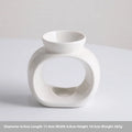 White Nordic style ceramic aromatherapy stove ornament on display