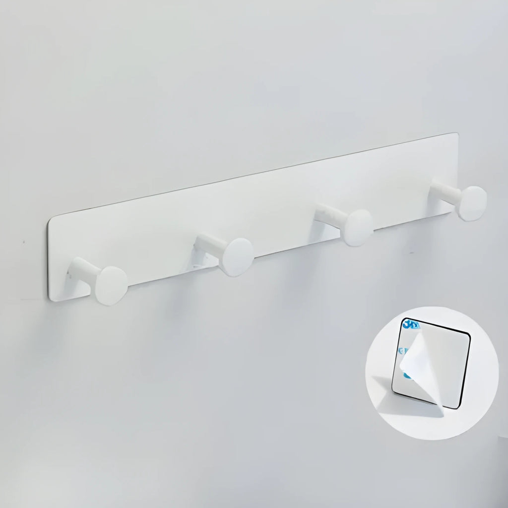 Mushroom design screwless wall hook with multiple arms for punch-free mounting