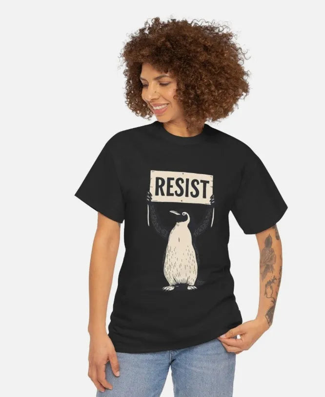 Loose fit cotton summer T-shirt in black on a hanger
