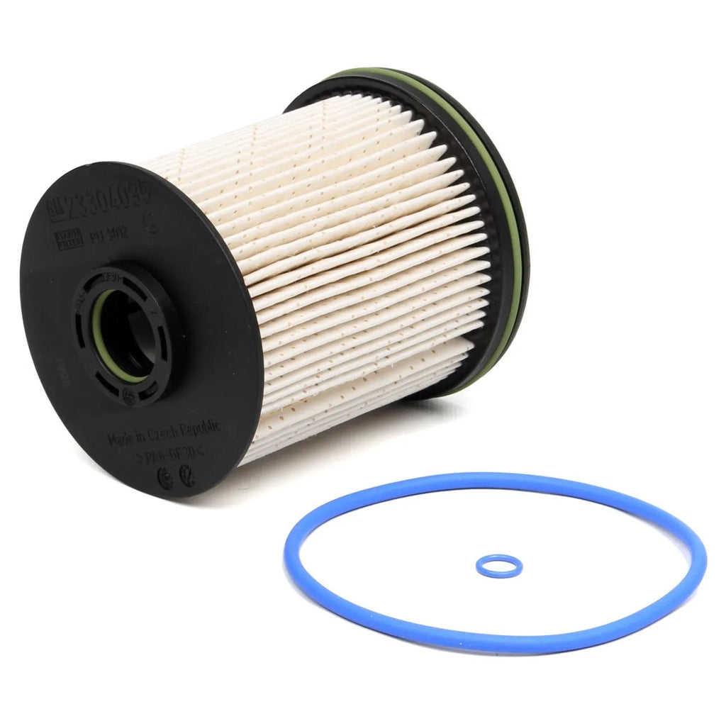 Vauxhall Opel Astra K diesel fuel filter element measuring 106mm height with 88mm and 90mm outer diameters