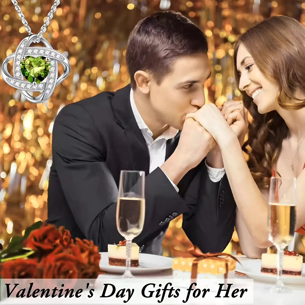 Copper electroplated love heart pendant necklace on a chain in European and American fashion style.