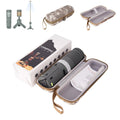 Portable LED camping lantern in creamy white or dark grey with battery power and button switch