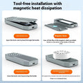 Thunderbolt 4 M.2 NVMe SSD aluminium enclosure in silver or grey with compact 50x118x13mm dimensions