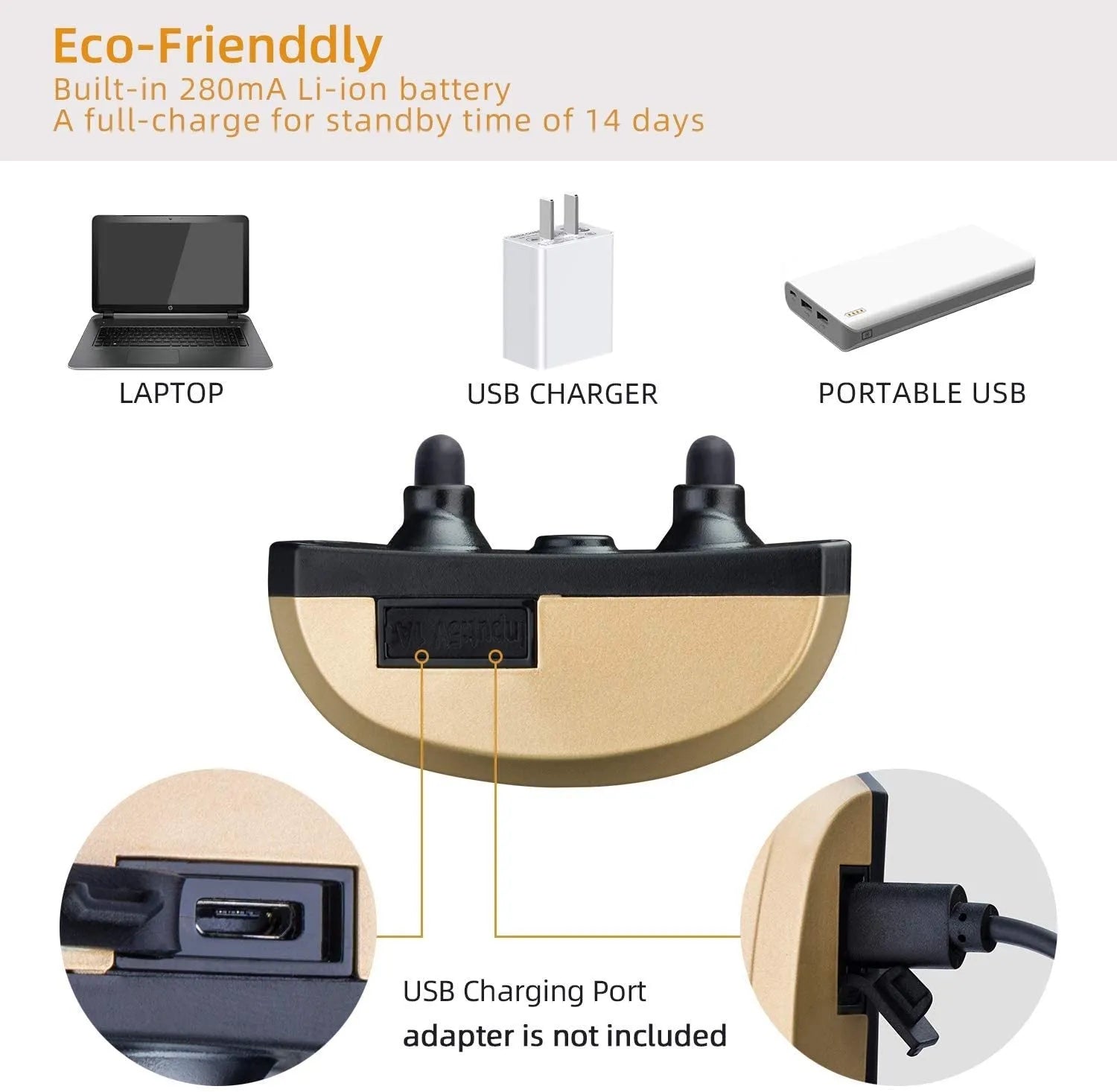 ABS anti-bark dog training collar with digital display, IP54 waterproof, USB rechargeable, adjustable collar strap for dogs 0-63cm neck size