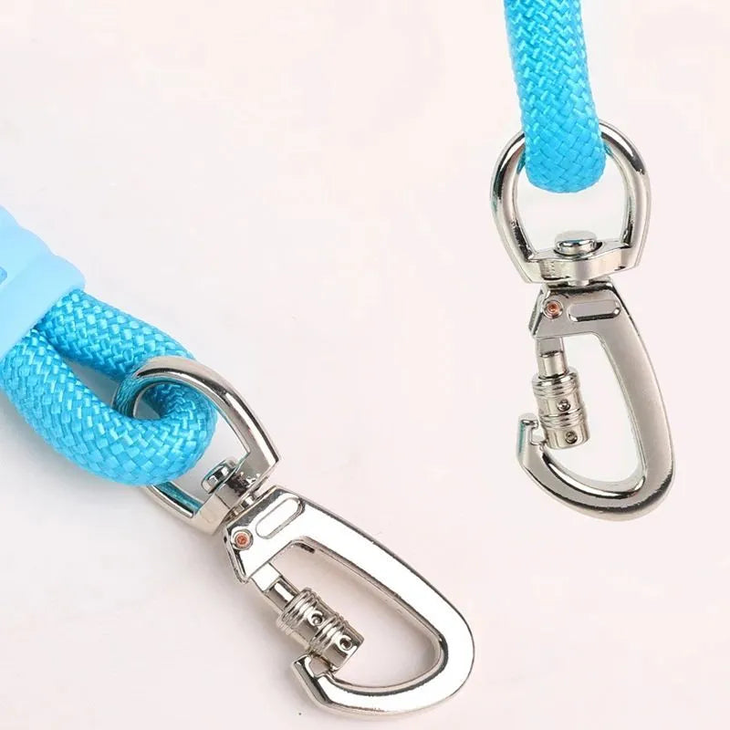 Nylon dog traction lead with foam handle in four colour options