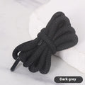 Set of elastic oval polyester shoelaces in multiple colours showing 1.0cm width and length options from 120cm to 160cm