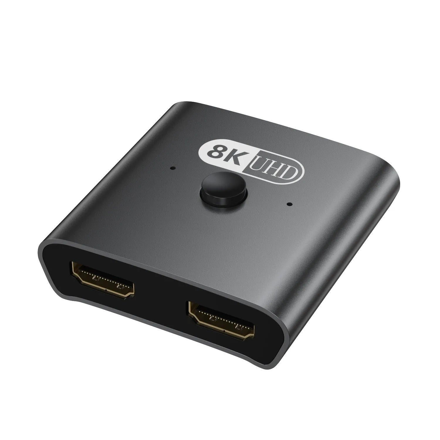 AB two-in-one-out bidirectional switcher supporting 4K and 8K resolution with split screen and 5-metre cable
