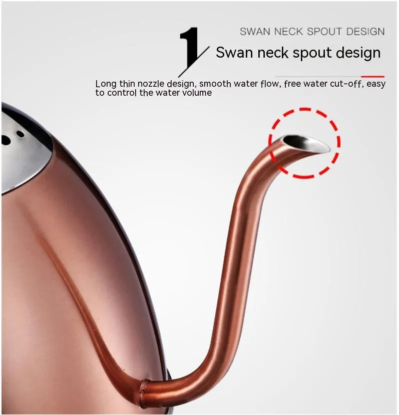 Full-automatic constant temperature stainless steel kettle in gold colour with touch controls
