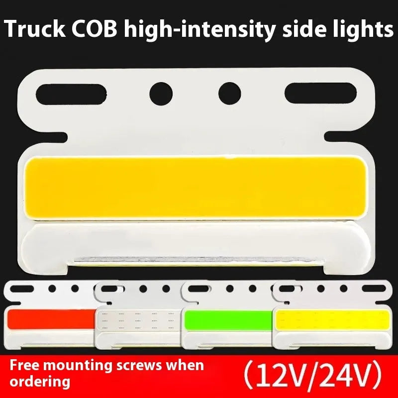 Waterproof truck side light with aluminium alloy housing and COB LED ground illumination