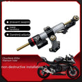 Motorcycle directional damper bracket kit with titanium bracket and carbon fibre aluminium construction for Springwind 450SR/SRS