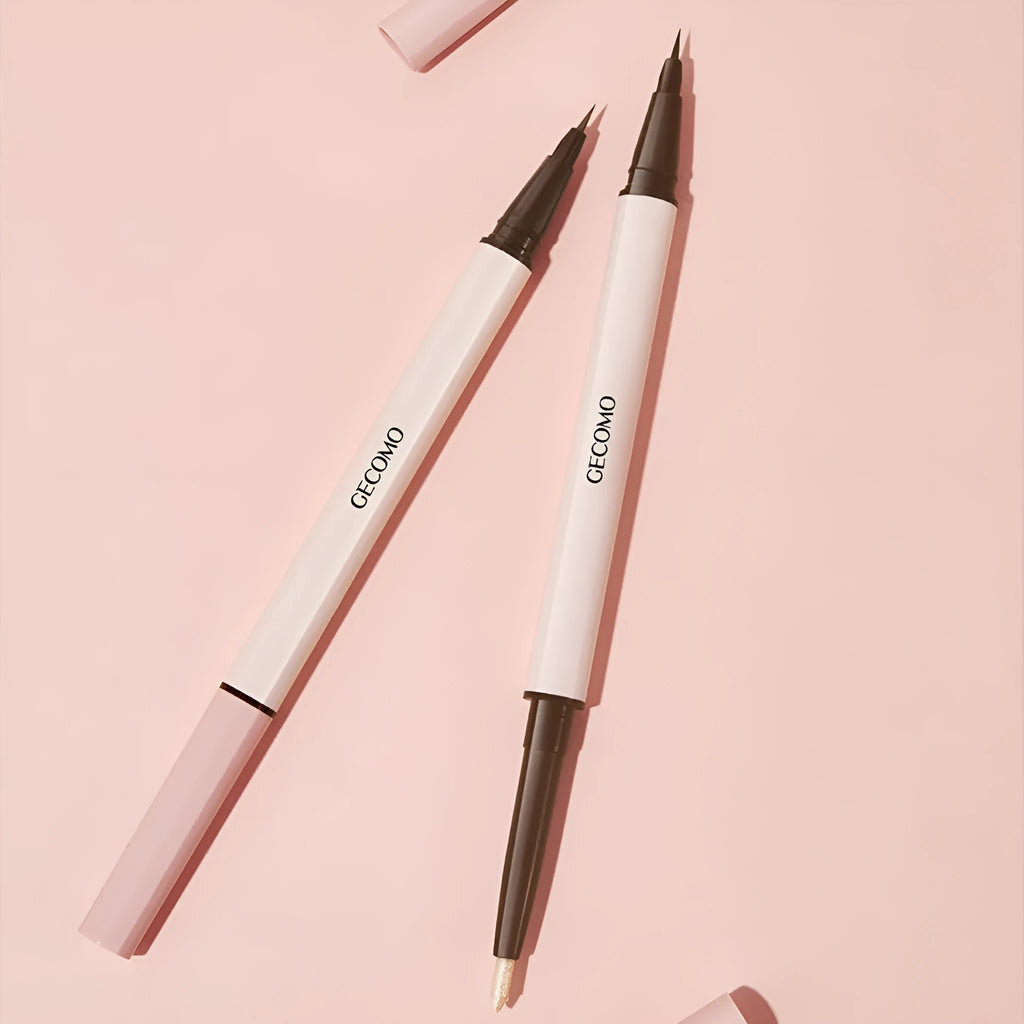 Stereoscopic Star Eyes Double Headed Silkworm Pen liquid eyeliner in pearlescent shades.