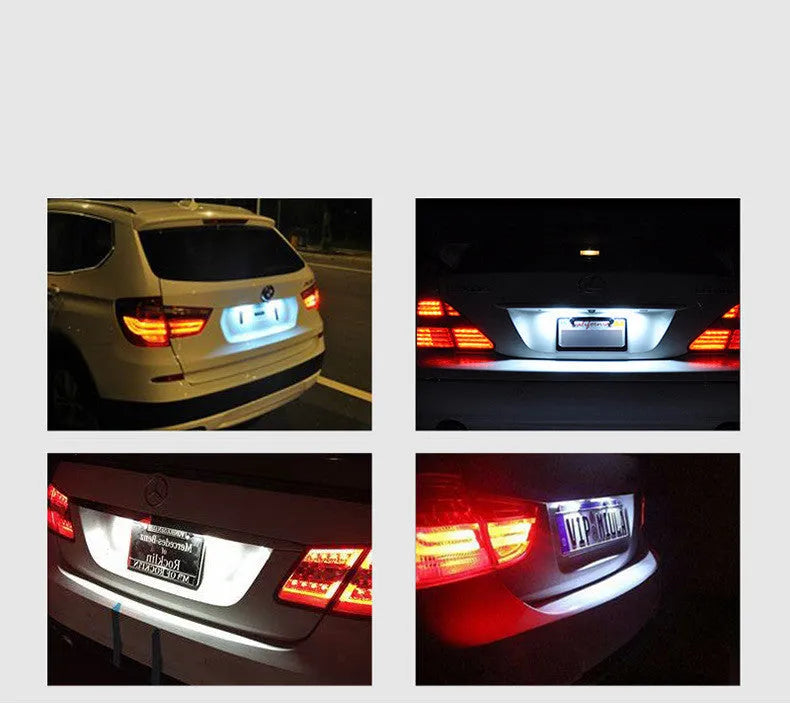White LED license plate light for Honda Civic vehicles with plastic housing