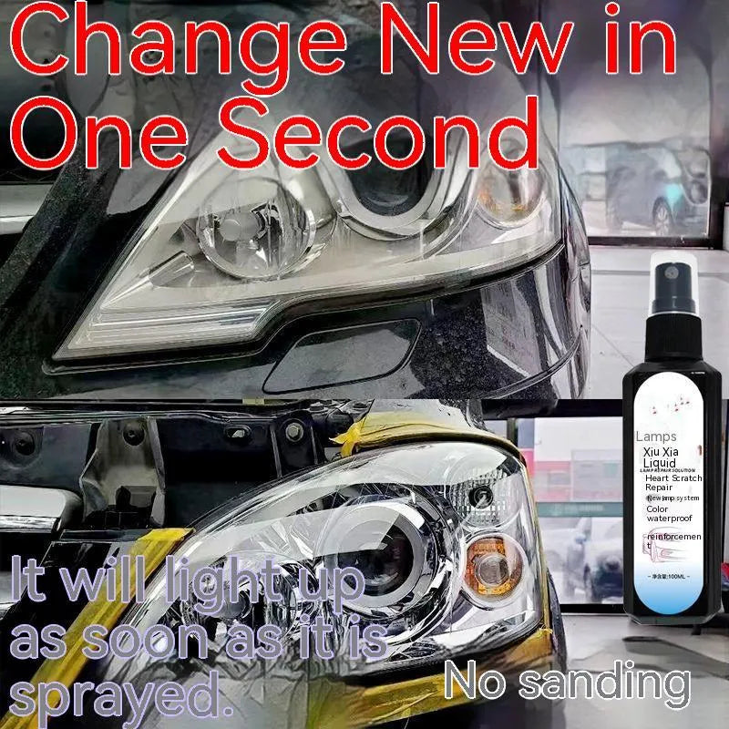 100 ml bottle of clear headlight restoration polishing liquid for car headlights