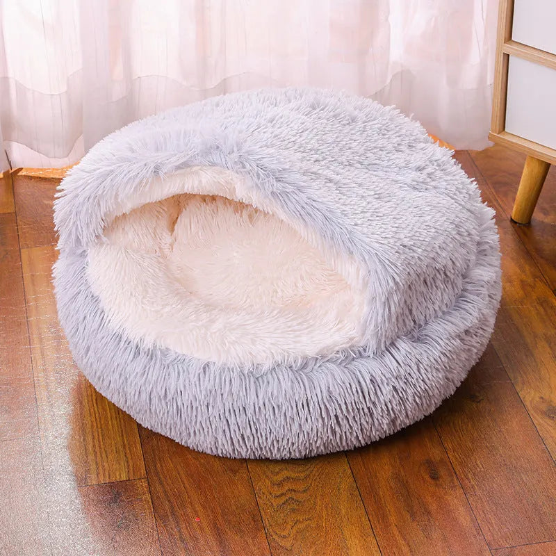 Waterproof semi-surrounded cloth dog kennel showing colour options and sizing from 35cm to 60cm