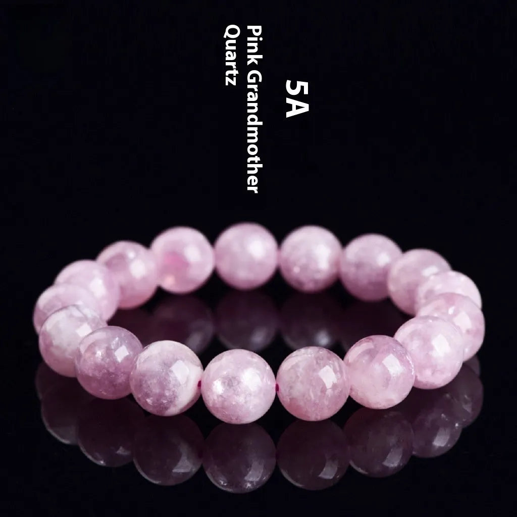 Purple crystal bracelet with geometric beads in Korean style design