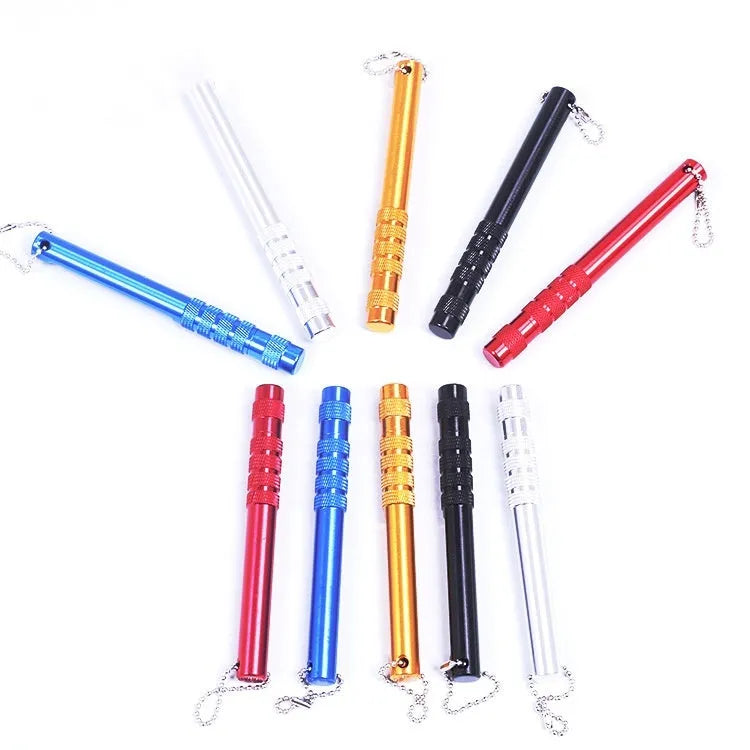 Pen-shaped aluminum alloy golf groove cleaner for iron clubs, 10.5cm long, available in white, yellow, red, blue, black