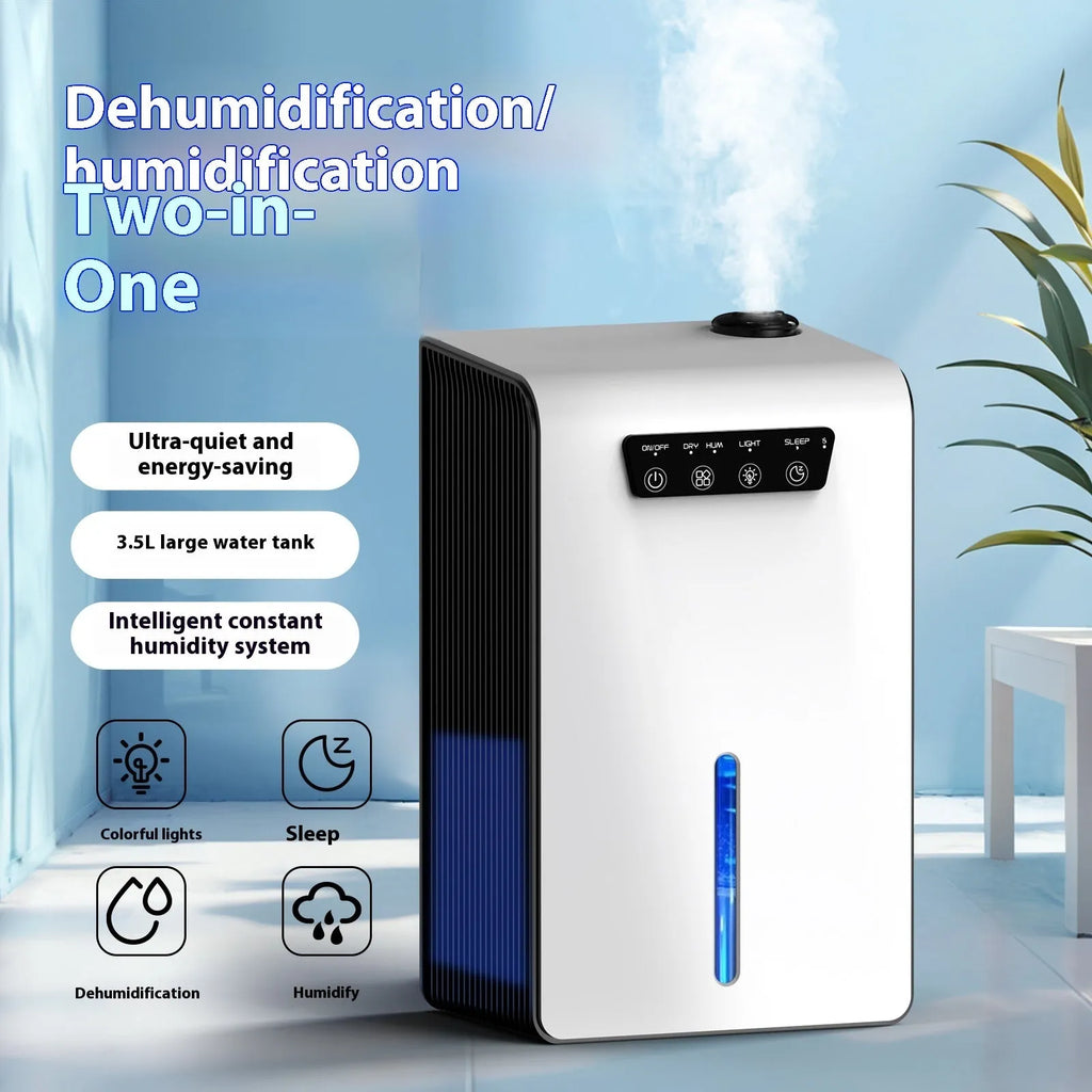 Milky white household dehumidifier for 10-20 square metre rooms with mute operation
